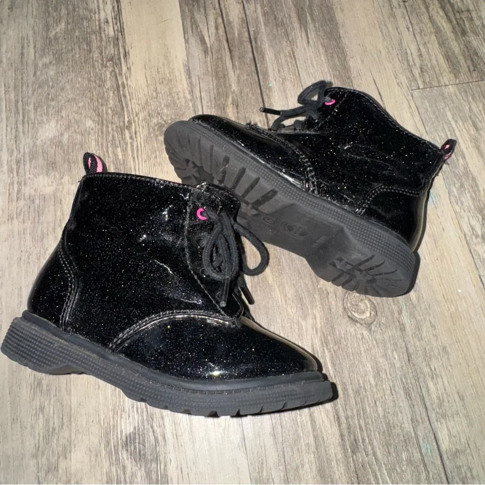 Wonder Nation Glittery Black Kids Boots